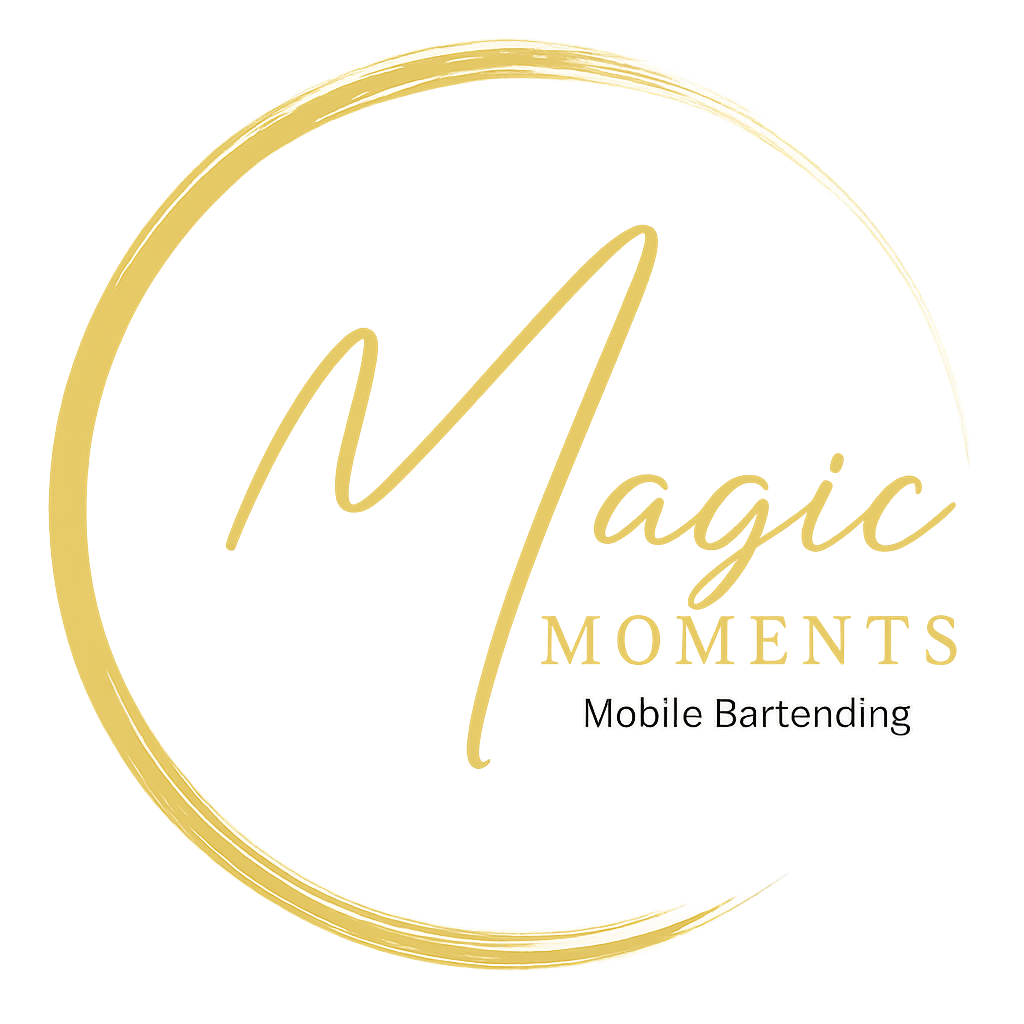Magic Moments Mobile Bartending Logo in gold
